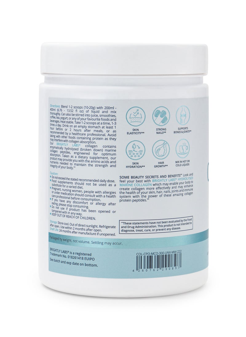 BRIGHTLY LABS Marine Collagen Peptides Unflavored 10g Per Serving Boost Skin Hair & Joint Health Naturally with Every Scoop  - Image 4
