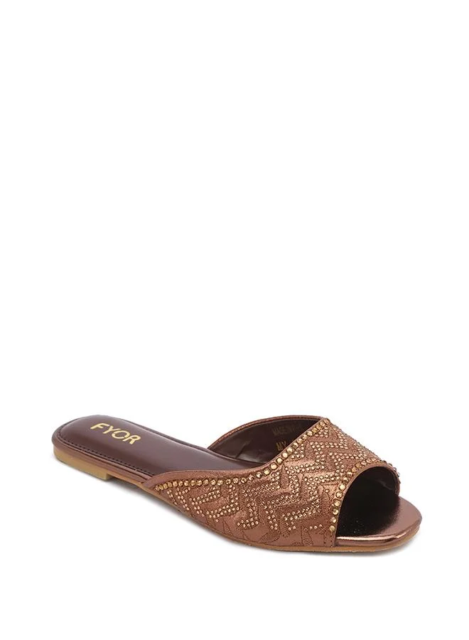 فايور Stylish Laser-Cut Ornate Flat Slide MY 383