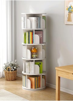5 Tier Bookshelf Kids Bookcase Floor Standing Display Storage Rack 360° Rotating for Home Office, Livingroom Bedroom（160*40CM） ﻿