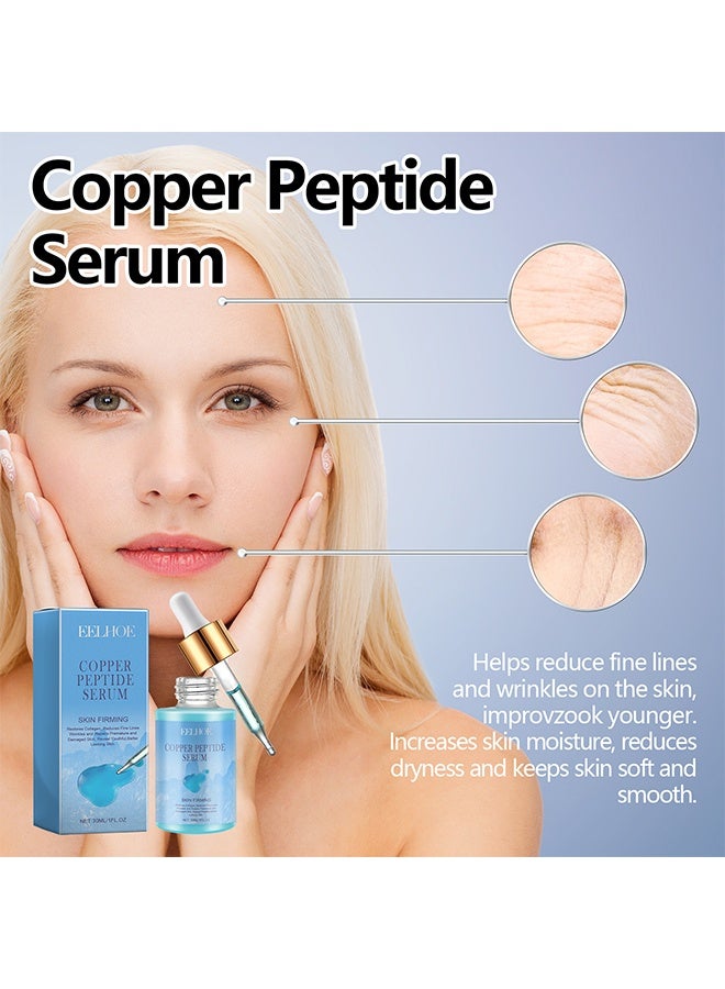 EELHOE Copper Peptides Serum - Face Care for Women - Copper Peptides Dark Spot Correcting Glow Serum - Hyaluronic Acid Serum Skincare - Hydrating Improving Damaged Skin & Making Skin Radiant 30ml - Image 5
