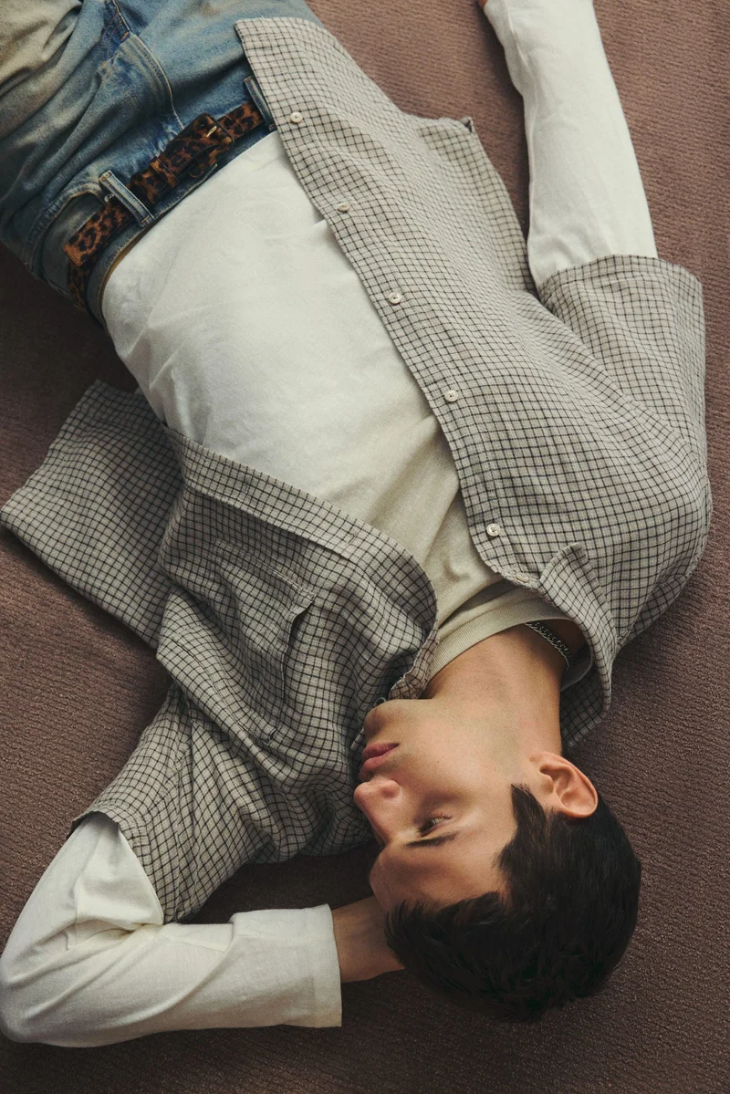 H&M Oversized Fit Short-sleeved linen-blend shirt