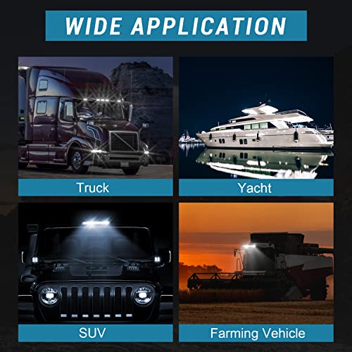 nifeida 14" Led Light Bar 80W 8000lm Single Row Led Light Bar Off Road Lights Waterproof Flood & Spot Beam Combo Light for Truck Off Road Pickup SUV ATV UTV Boats Roof Bumper - Image 4