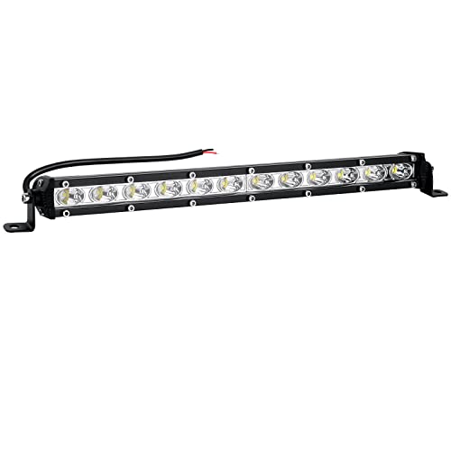 nifeida 14" Led Light Bar 80W 8000lm Single Row Led Light Bar Off Road Lights Waterproof Flood & Spot Beam Combo Light for Truck Off Road Pickup SUV ATV UTV Boats Roof Bumper - Image 1