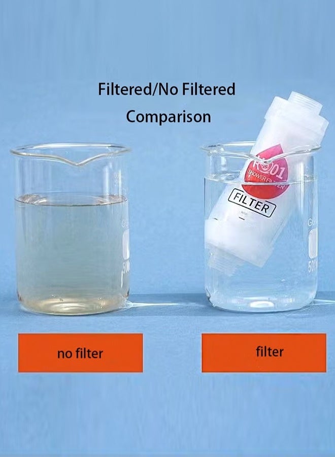 ALongDeng Vitamin C Shower Filter Shower Head Filter for Removing Chlorine Fluoride Deposits Purifies Water with Beads Helps with Dry Skin and Hair Loss Easy to Install  Morning Jasmine - Image 4