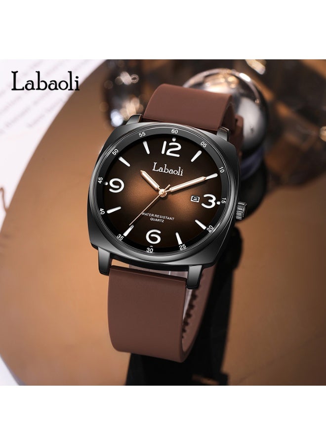 Labaoli New Arrival Square Women Quartz Watch Soft Silicone Strap Large Number Dial Date Display Waterproof Wristwatch - Image 2