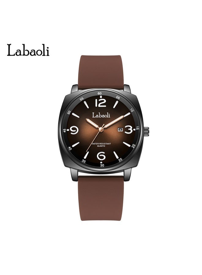 Labaoli New Arrival Square Women Quartz Watch Soft Silicone Strap Large Number Dial Date Display Waterproof Wristwatch - Image 1