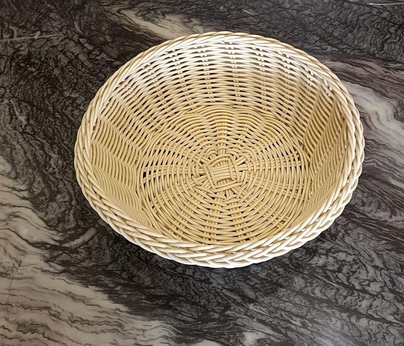 PAUL SONS Bread Basket Willow Round Bread Basket Woven Storage Basket for Fruit and Vegetable Bread Dia85 Inch Multi Color Pack of 1Pc - Image 2