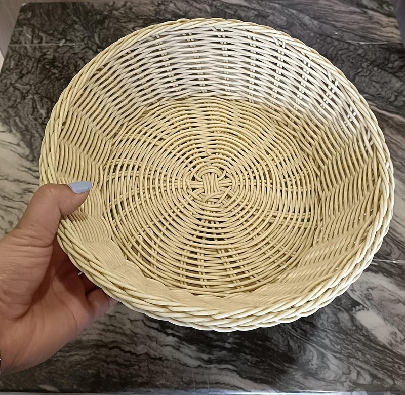PAUL SONS Bread Basket Willow Round Bread Basket Woven Storage Basket for Fruit and Vegetable Bread Dia85 Inch Multi Color Pack of 1Pc - Image 3