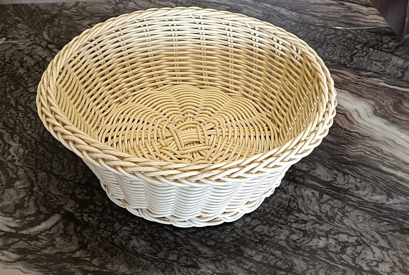PAUL SONS Bread Basket Willow Round Bread Basket Woven Storage Basket for Fruit and Vegetable Bread Dia85 Inch Multi Color Pack of 1Pc - Image 4