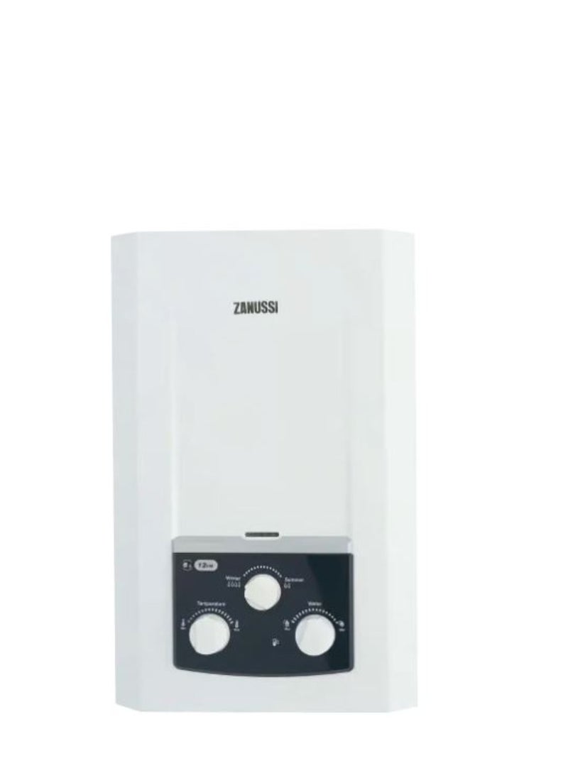 ZANUSSI ZYG06313WL Delta Gas Heater-6 Liters,without Chimney,white,with Adapter 