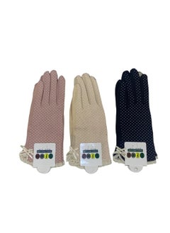 SFMW 3 Pairs of Driving Gloves for Women that Protect from the Sun Rays with a Touch Finger for Using a Mobile Phone 
