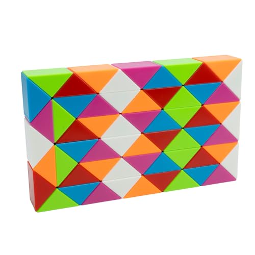 Cubelelo Magic Snake Rainbow Puzzle Cube (60 Wedges) | Twist and Turn Shape Creation Fun Game for Kids Boys Girls and Adults | Multicolor Brain Teaser Stress Buster Toy | for Ages 3 Years and Above - Image 5