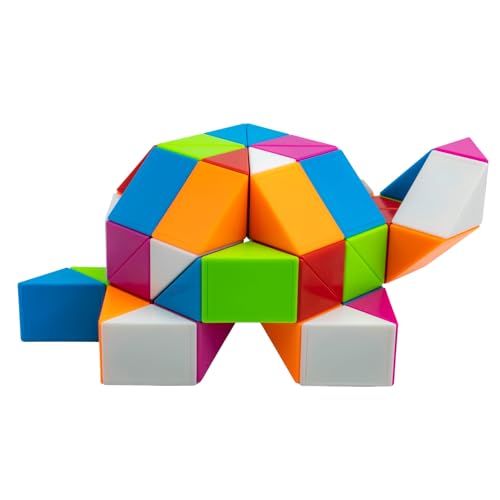 Cubelelo Magic Snake Rainbow Puzzle Cube (60 Wedges) | Twist and Turn Shape Creation Fun Game for Kids Boys Girls and Adults | Multicolor Brain Teaser Stress Buster Toy | for Ages 3 Years and Above - Image 1