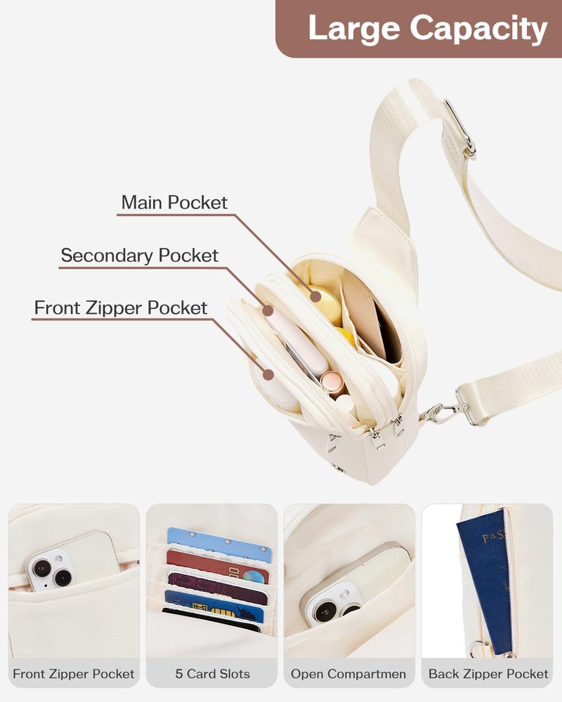 CHOLISS Small Crossbody Bags for Women and Men - Sling Bag Trendy Fanny Packs Chest Bag with Extended Strap - Image 4