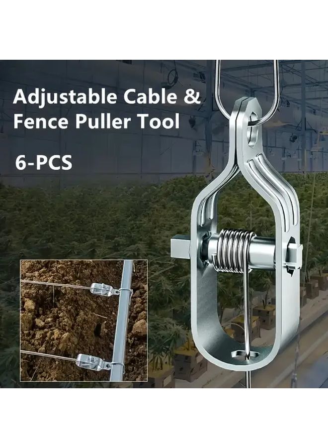 6pcs Heavy Duty Metal Wire Rope Tightener For Garden Greenhouse Trellis - Image 2