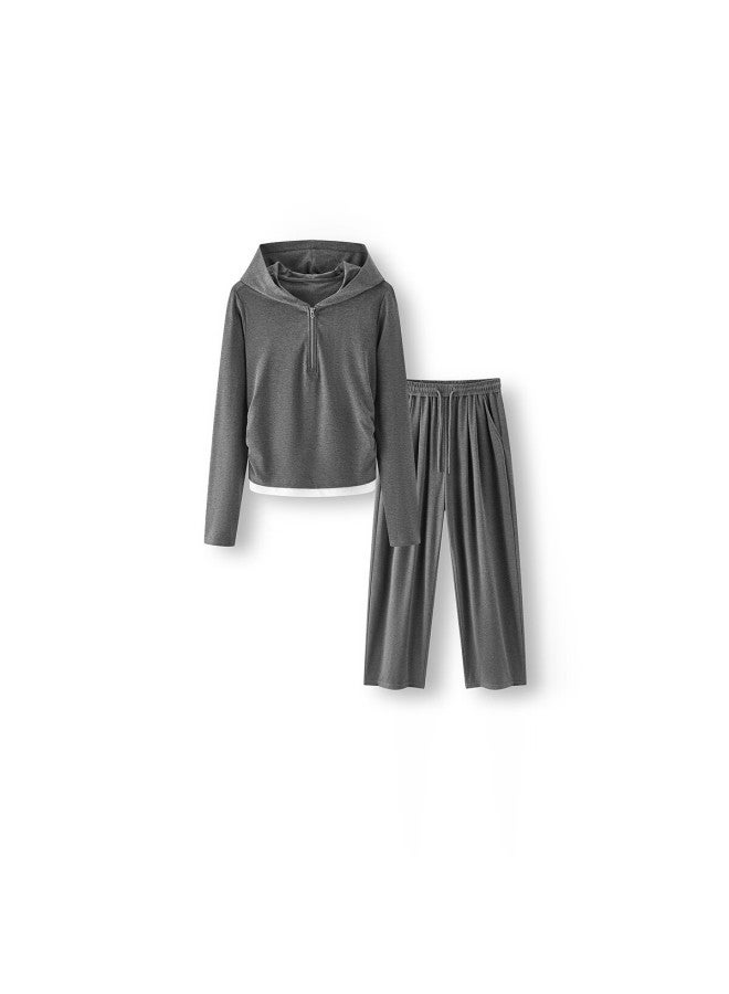 Semir Women's Two-piece Set Straight-leg Pants And Faux Two-piece Short Top Autumn 101525117003 - Image 3