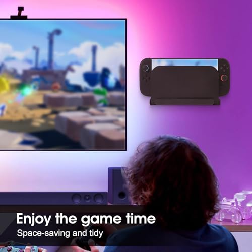REEYEAR Metal Wall Mount Holder Dock Compatible with Switch 2 – Space-Saving Console Bracket with Vent Holes and Soft Padding – Secure Wall or Pegboard Setup Near TV or Monitor - Image 5