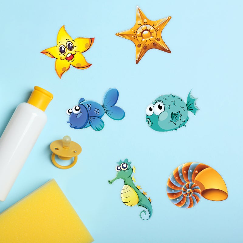 3D Cartoon Bathtub Stickers Self-adhesive Anti- Animal Wallpaper Murals Decals - Image 2