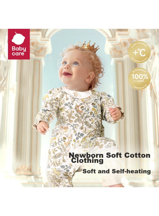 Babycare Babycare Baby Autumn Onesie, Pure Cotton Romper, Newborn Infant Clothing, Hawoy Light Wood Brown, 90cm  - Image 1