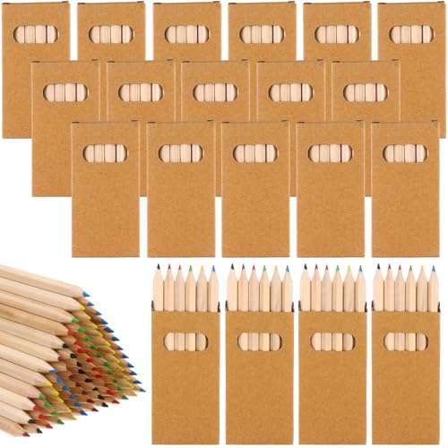 TBoxBo 120Pcs20 Boxs Boxs Colored Pencils Bulk Mini Drawing Pencils Set for Kids 35inch Short Fat Color Pencils for Adult Coloring Books Classroom School Drawing Birthday Wedding Party Favors - Image 1