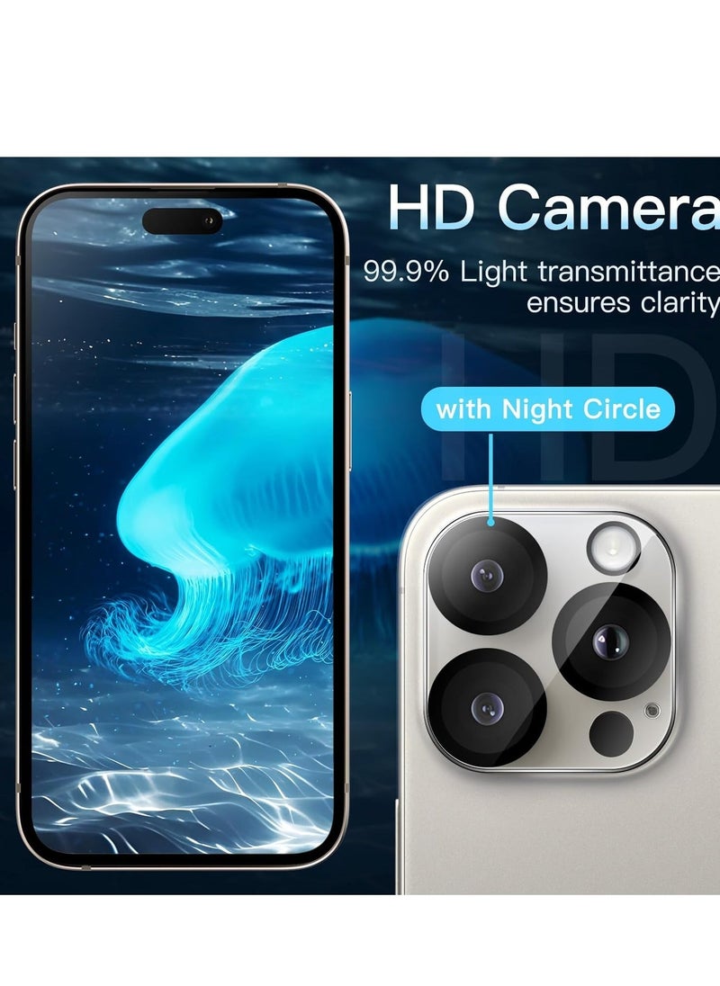 JAJEEK "3-Pack Camera Lens Protector for iPhone 16 Pro Max (6.9-Inch) – 9H Tempered Glass, Anti-Scratch, Case-Friendly, HD Clear, Night Shot Compatible" - Image 3