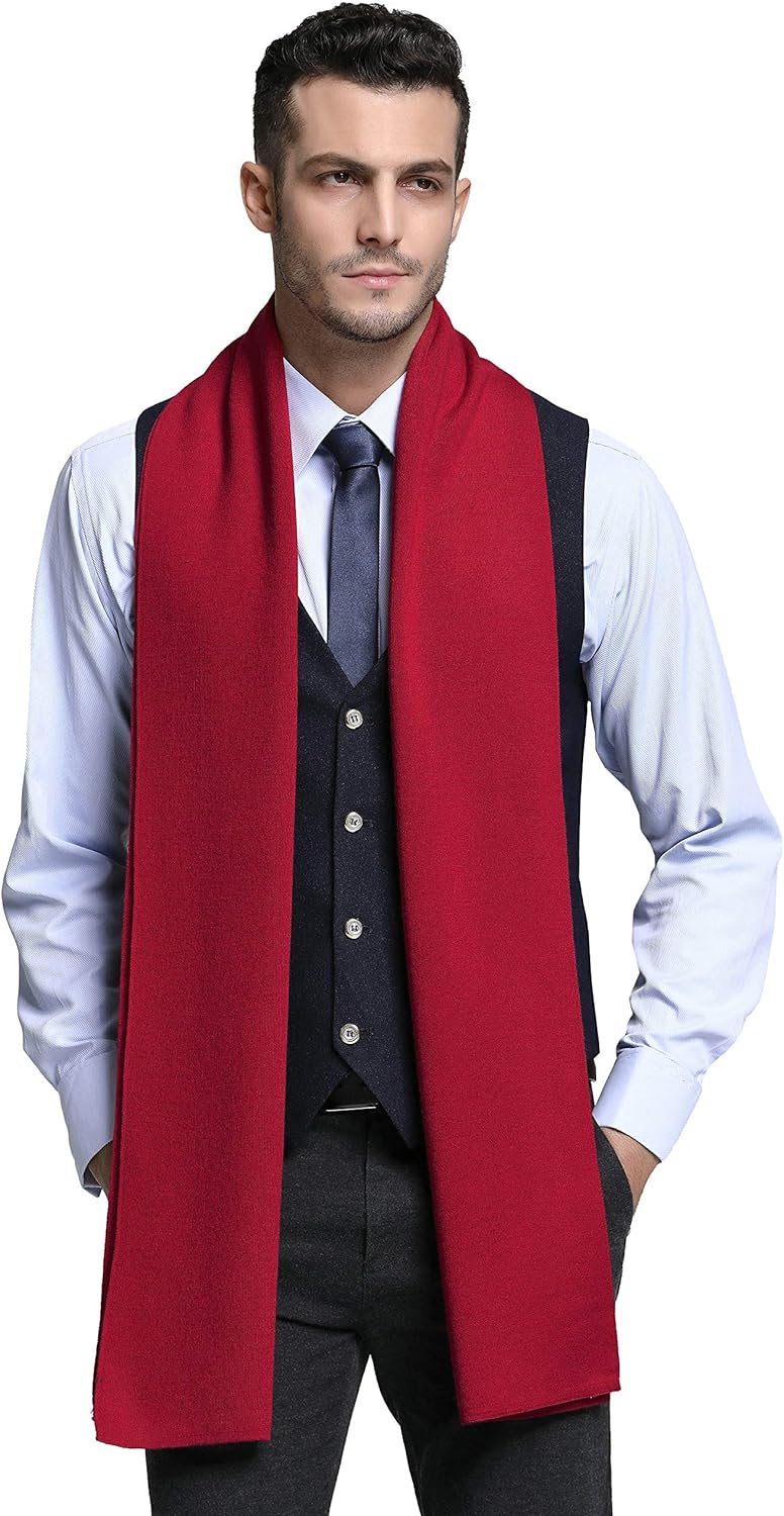 IONA Men's 100 Australian Merino Wool Scarf Knitted Soft Warm Neckwear - Image 3