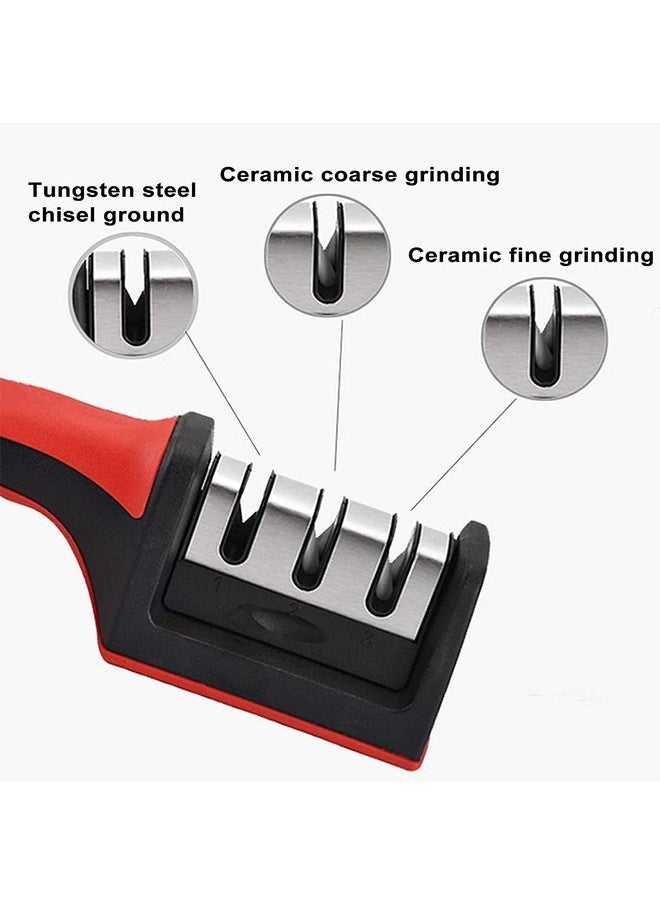Eleish Knife Sharpener Kitchen Knife Sharpener for Sharpening and Polishing Kitchen Knives with Easy Manual Sharpening for Straight Knives Perfect for Household and Chef’s Choice  - Image 2
