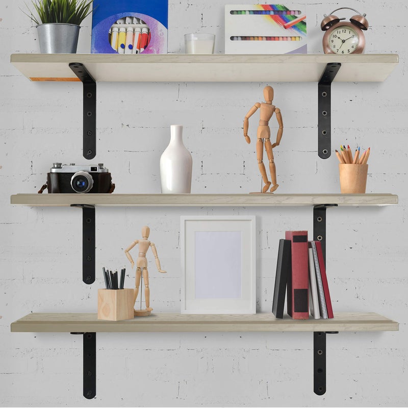 Webi L Brackets Corner Bracket 90 Degree Steel Corner Brace- 8 Packs 4 Mm Thick 6"" X 6"" Heavy Duty Shelf Brackets Right Angle Bracket For Shelf Wood Furniture Shelves Black - Image 3