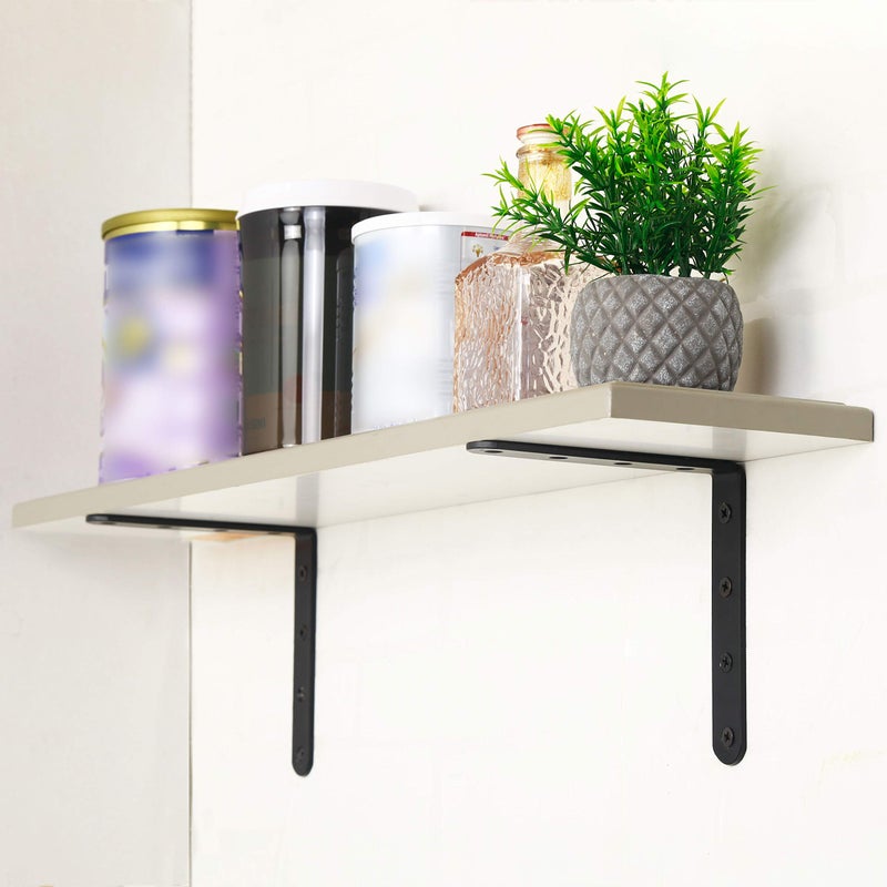 Webi L Brackets Corner Bracket 90 Degree Steel Corner Brace- 8 Packs 4 Mm Thick 6"" X 6"" Heavy Duty Shelf Brackets Right Angle Bracket For Shelf Wood Furniture Shelves Black - Image 5