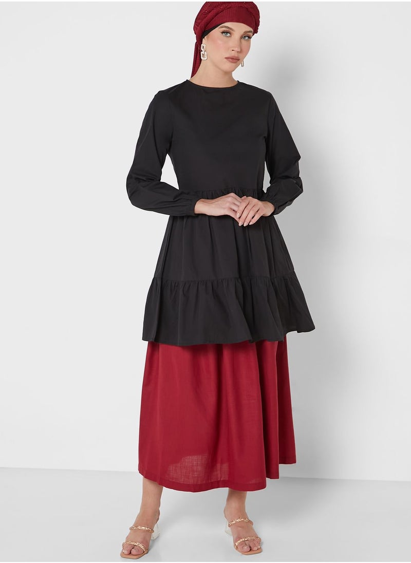 Khizana - Tiered Solid Tunic - Image 1