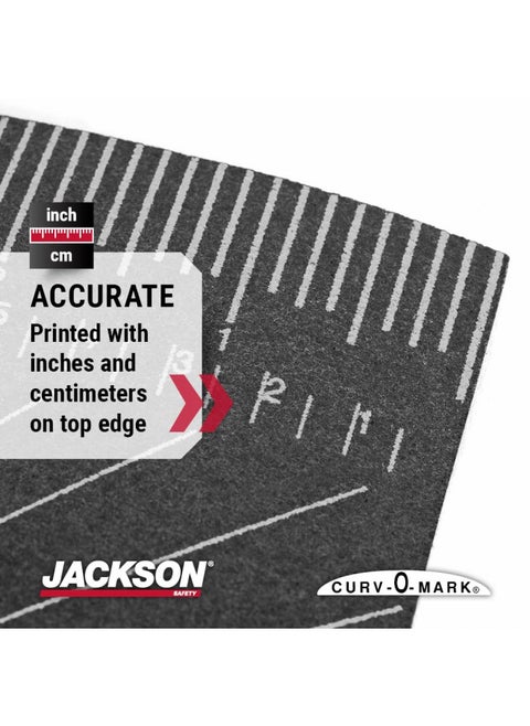 Jackson Safety Pipe Measure Tool Wrap Around Tape, Flex Angle Measuring and Marking Gauge for 3to 10 Diameter, Large, Black, 14753