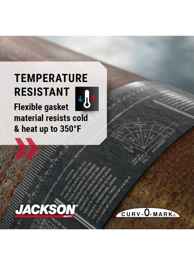 Jackson Safety - Jackson Safety Pipe Measure Tool Wrap Around Tape, Flex Angle Measuring and Marking Gauge for 3to 10 Diameter, Large, Black, 14753 - Image 1