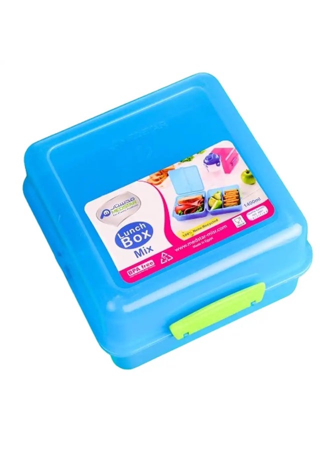 ميدستار صندوق غداء ميدستار 1400 مل أزرق - 7684 - Image 2