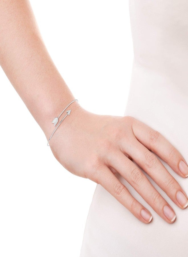ايرافيدا سوار إيرافيدا بتصميم بسيط وأنيق من الفضة الإسترليني عيار 925، مزين بسهم اتجاهي | سوار أنيق وعملي من الفضة الإسترليني | هدية مجوهرات - Image 5