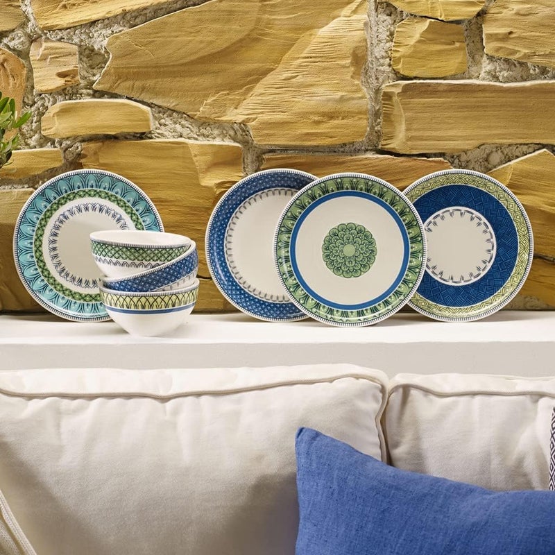 Villeroy & Boch Villeroy  Boch Casale Blu Salad Plate 85 in Premium Porcelain WhiteBlue  - Image 2