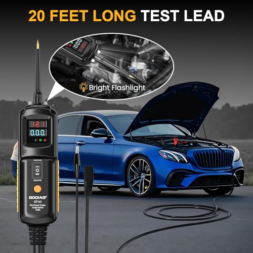 GODIAG Power Circuit Probe Tester, Auto Short Circuit, Relay Fuse Tester, Voltage Tester, 6V 40V DC Auto Electrical System Test Tool Kit, Diode Resistance Check for Motorcycle Trucks - Image 5