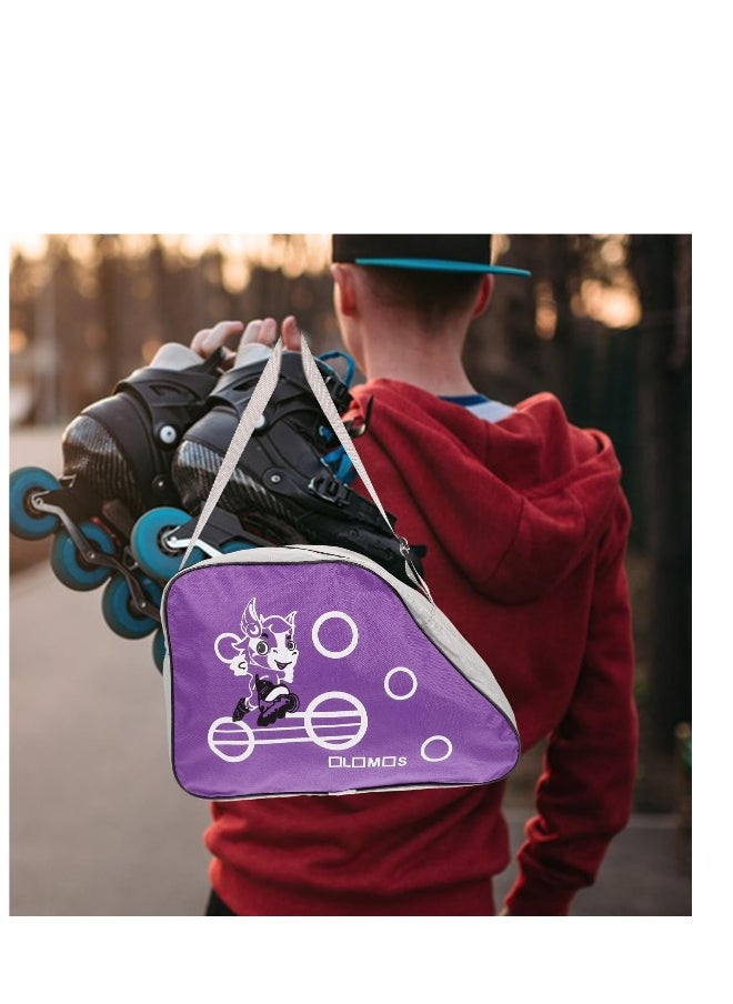 Generic Skates Bag Skate Accessories Roller Carrier Roller Skate Bag Skates Storage Bag Roller Skates Pouch Roller Backpack Skates Shoes Bag Ice Skates Pouch Oxford Organizer Portable 2Pcs  - Image 4