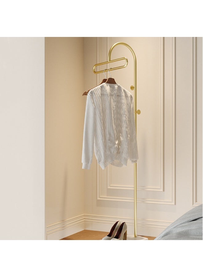 HXDream Modern Iron Floor Standing Coat Rack,Metal Coat Rack Freestanding,Sleek Minimalist Design for Bedroom, Living Room (Gold) 40*25*175CM - Image 2