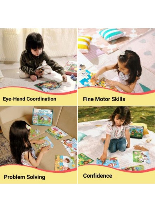WONDRBOX Seasons Jigsaw Puzzles for Kids | Educational Toy for The Kids Age 3 and Above| Boost Memory Skills | 12 Pieces Jigsaw Puzzles for Kids (Seasons,Set of 4 Puzzles in Box) - Image 4
