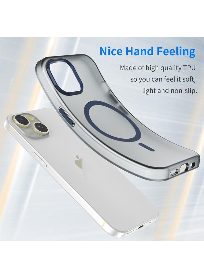 S-TOP Case For iPhone 15 MagSafe Frosted Translucent TPU + PC Full Coverage Phone Case - Image 3