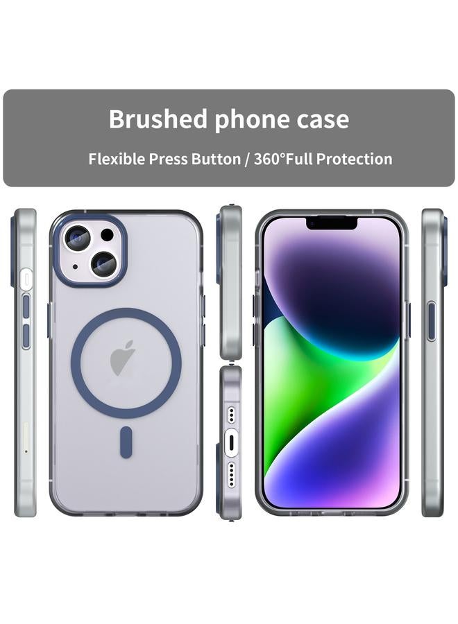 S-TOP Case For iPhone 15 MagSafe Frosted Translucent TPU + PC Full Coverage Phone Case - Image 2