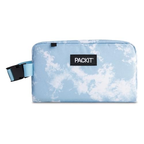 PackIt Freezable Small Insulated Snack Box Blue Sky with EcoFreeze Technology Builtin Ice Pack Mini Cooler or Small Lunch Bag For Fresh Snacks On the Go for Work Gym or Travel - Image 1