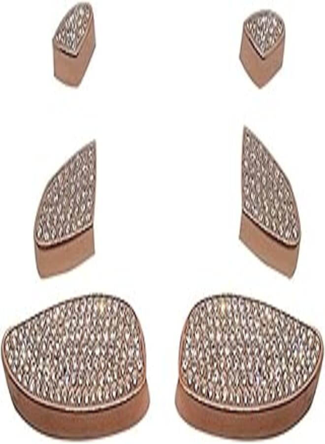 Mercedes C-Class 2015 to 2018 Car Seat Control Button Cover - Rose Gold, 6 Piece