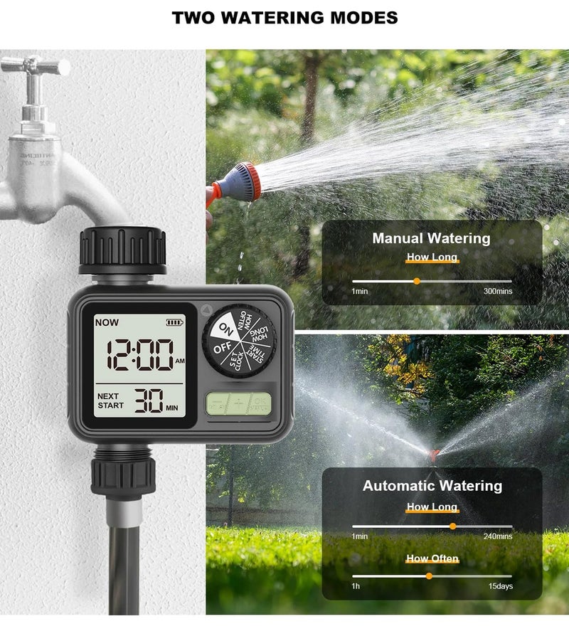 XPR3SS Garden Automatic Irrigation Water Timer System Controller Drip Irrigation Water Timer Digital Fully Automatic Programmable Dripper Dial Button Operation Timer - Image 3