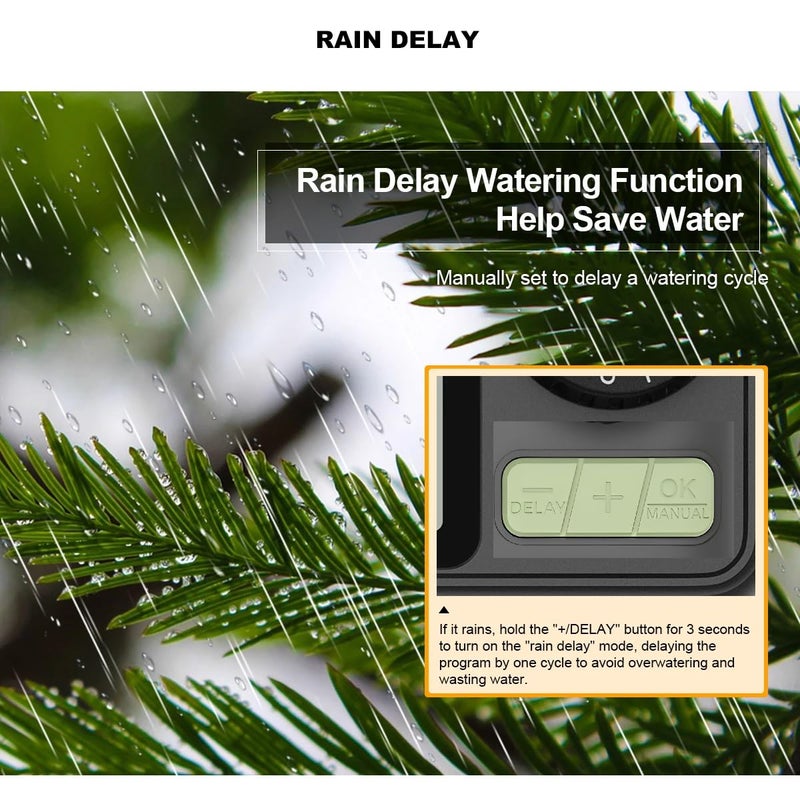 XPR3SS Garden Automatic Irrigation Water Timer System Controller Drip Irrigation Water Timer Digital Fully Automatic Programmable Dripper Dial Button Operation Timer - Image 2