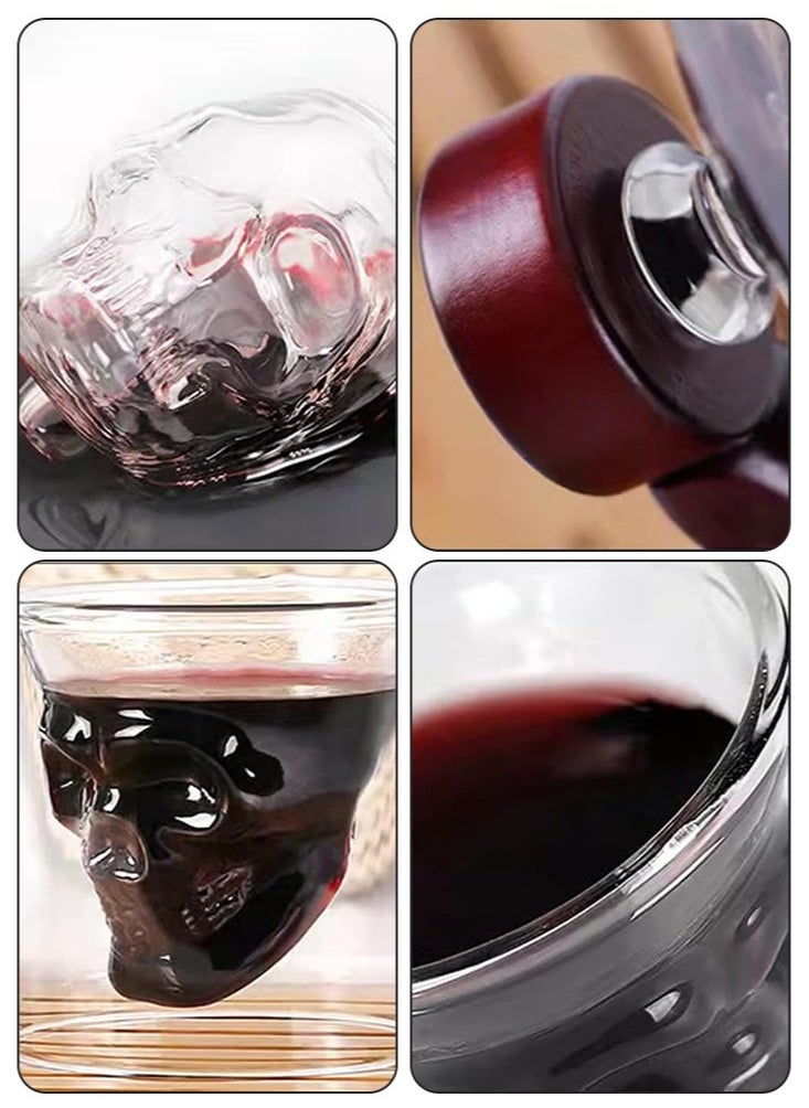 Perfii - Crafted Glass Skeleton Globe Decanter - 800ml Decanter and Dispenser for Drinks - Image 1