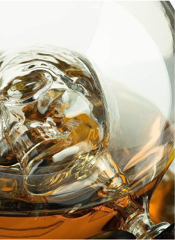 Perfii - Crafted Glass Skeleton Globe Decanter - 800ml Decanter and Dispenser for Drinks - Image 1