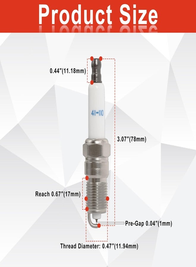 MCCKLE High Performance Iridium Spark Plugs Compatible with Chevy Silverado Tahoe Avalanche Corvette Camaro Suburban GMC Sierra Yukon 4.8L 5.3L 5.7L 6.0L 6.2L 6.6L 8.1L V8, OEM# 41-110 MCCKLE (8 PCS) - Image 5