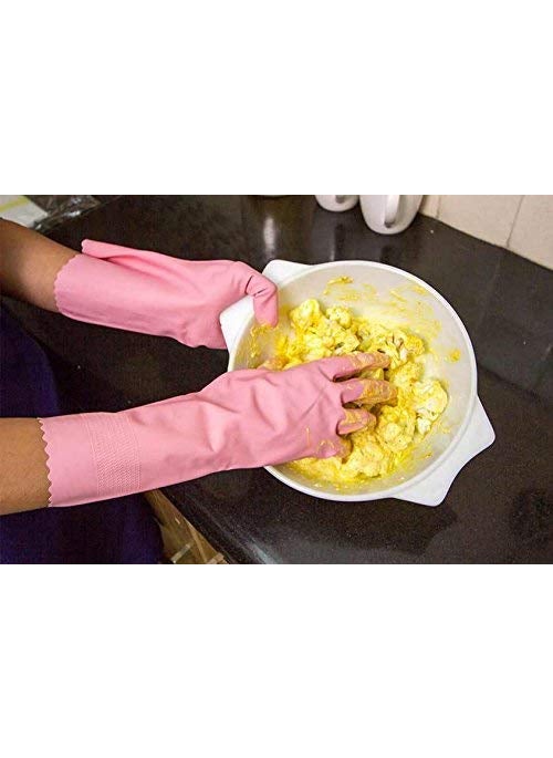 Scotch Brite ScotchBrite Kitchen Gloves medium pair 1 unit ScotchBrite Silver sparks scrub pad for dishwashing 3 units  - Image 4