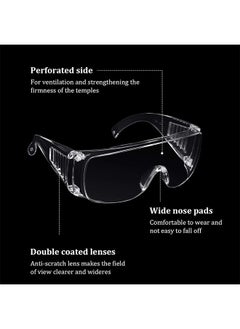 Zoreya 2 Pcs Clear Safety Glasses, Anti Dust Impact Scratch Resistant Splash Proof Goggles, for Shooting, Lab, Outdoor, Workplaces  - Image 3